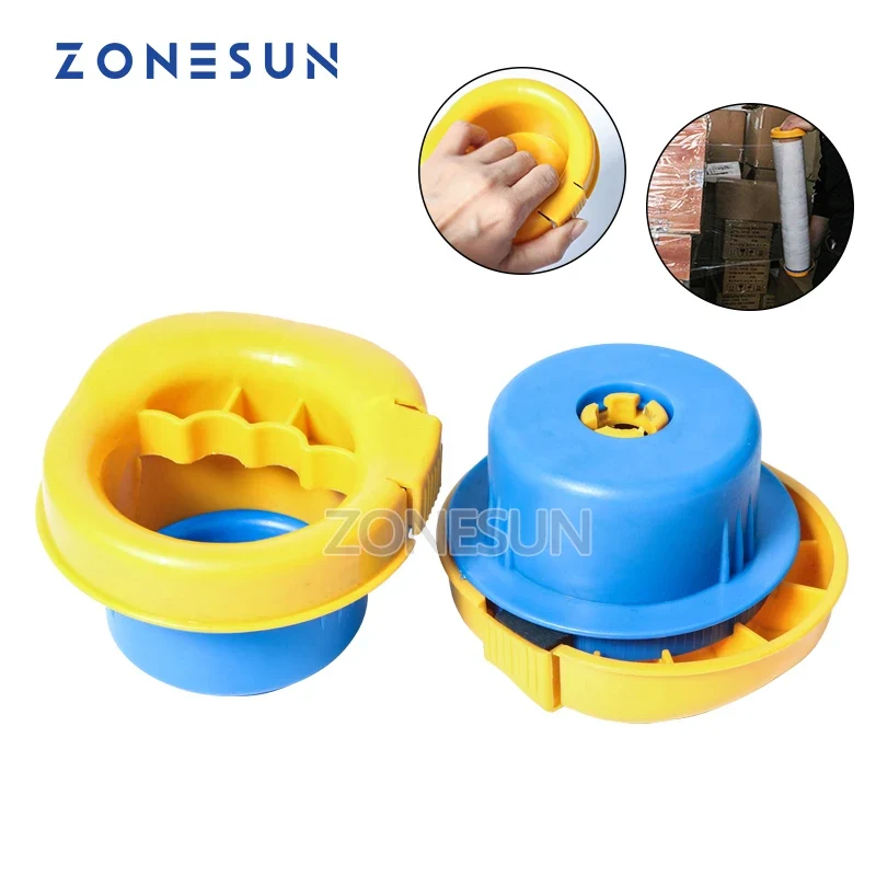 ZONESUN Small Hand Stretch PVC Cling Film Wrap Dispenser Brake Function Food Wrap Pallet Film Tool Factory Packing