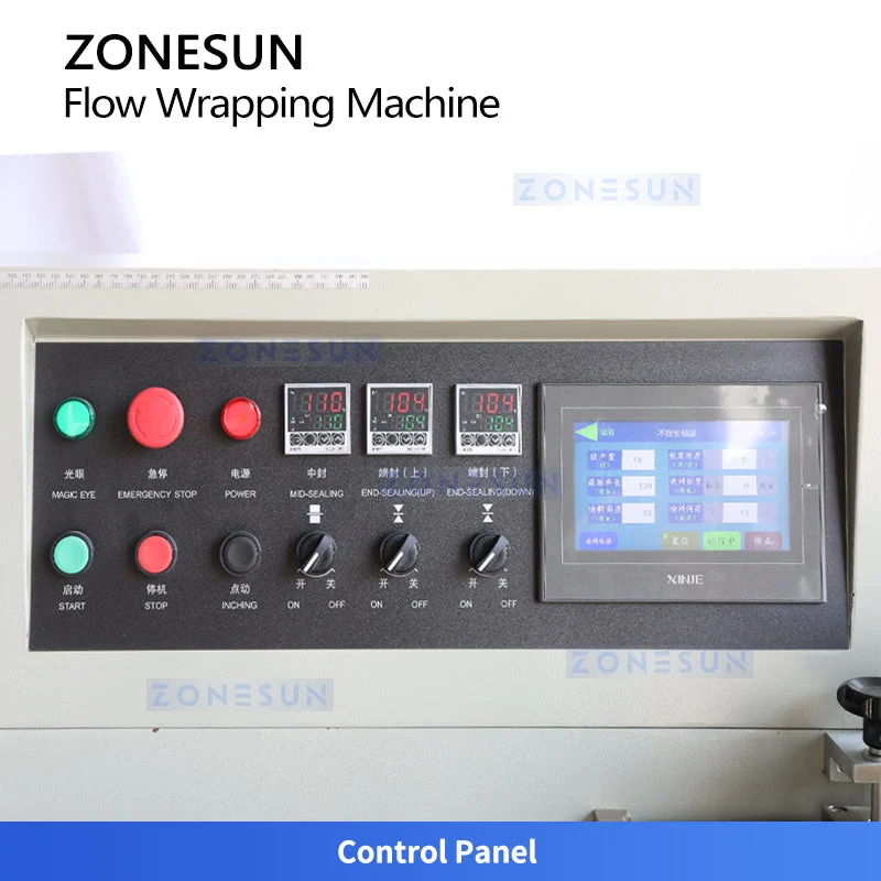 ZONESUN ZS-ZB350S Servo Horizontal Flow Anti Tamper Wrapper Bubble Film