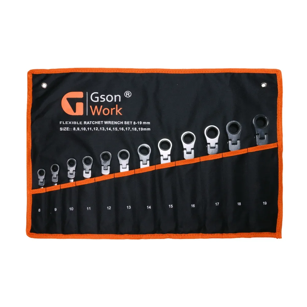 Mångsidig Ratchet Wrench Set 8-19 mm Compatible Standard Sockets