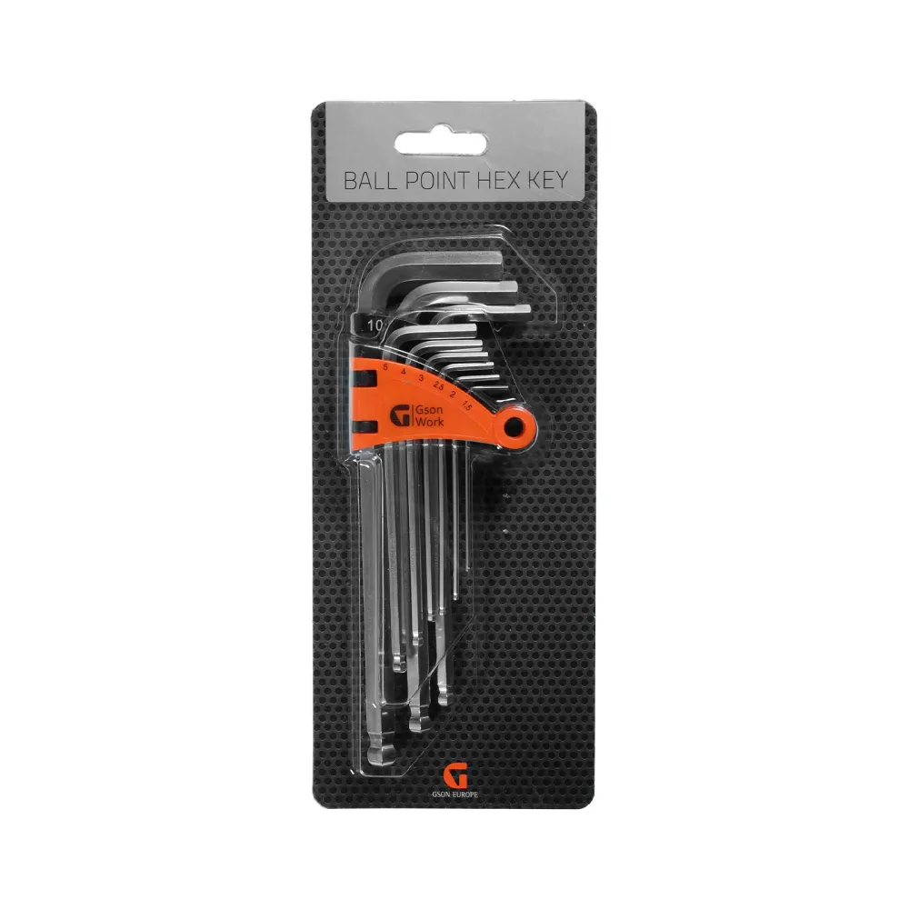 Ball Point Hex Core Set 9 delar 1,5, 2, 2,5, 3, 4, 5, 6, 8, 10 mm
