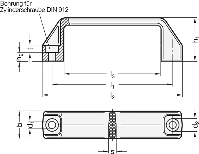 GANTER Bügelgriff GN 528 l1 179 ±1 mm d1 8,5 mm ( 4601000175 )